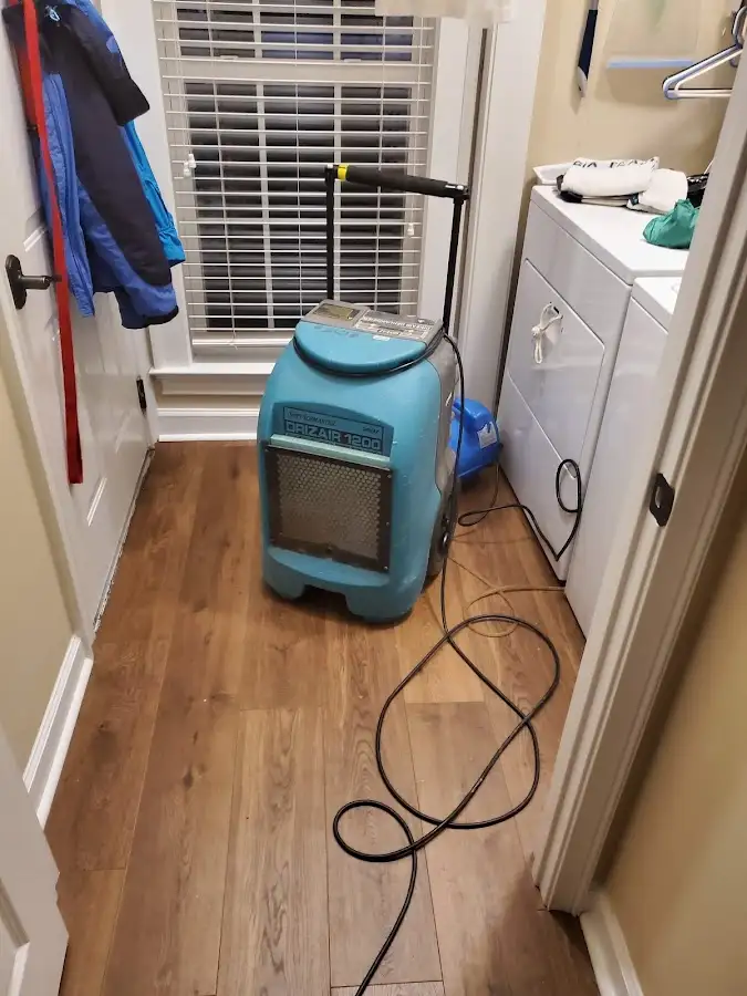 Commercial dehumidifier deployed for Flood Damage Cleanup in Mayflower Village