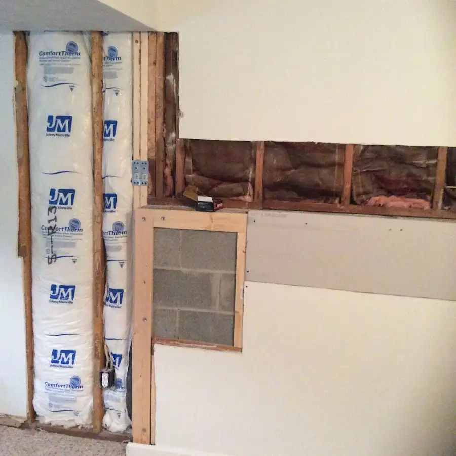 Wall insulation replacement during Structural Drying in Mayflower Village